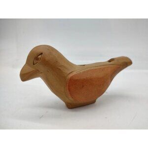 Red Clay Bird Whistle American Folk Art Pottery Decorative Handmade Artisan